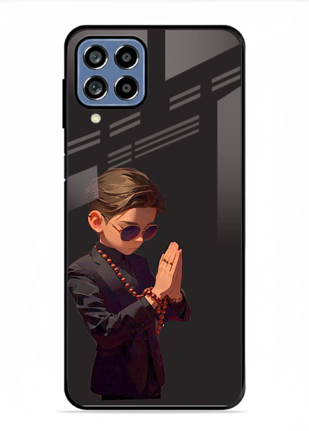 Prayer Boy Shadow reflective silhouette Samsung M53 5G glass back cover