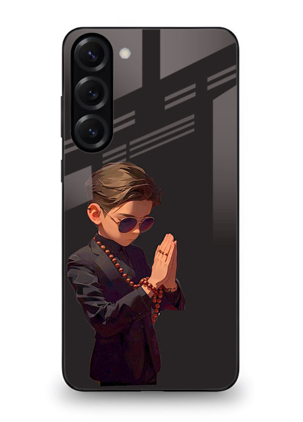 Prayer Boy Shadow reflective silhouette Samsung S23 glass back cover