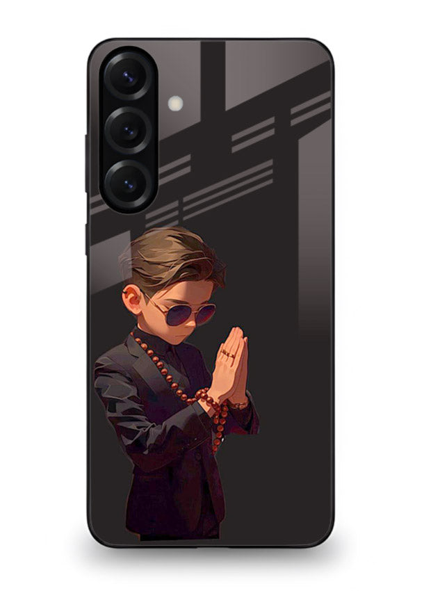 Prayer Boy Shadow reflective silhouette Samsung A56 5G glass back cover