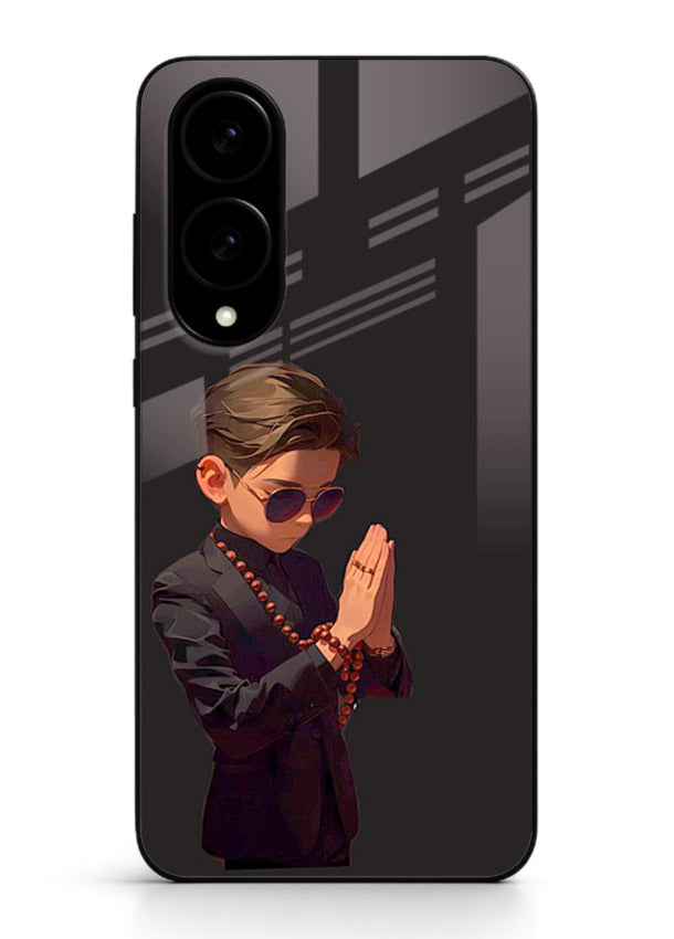 Prayer Boy Shadow reflective silhouette Samsung S25 Edge glass back cover