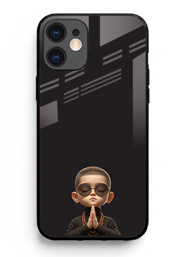 Prayer Hands Boy reflective artwork iphone 11 glass back cover