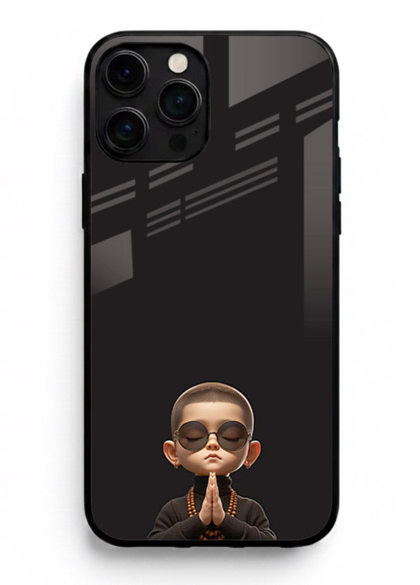 Prayer Hands Boy reflective artwork iphone 12 pro max glass back cover