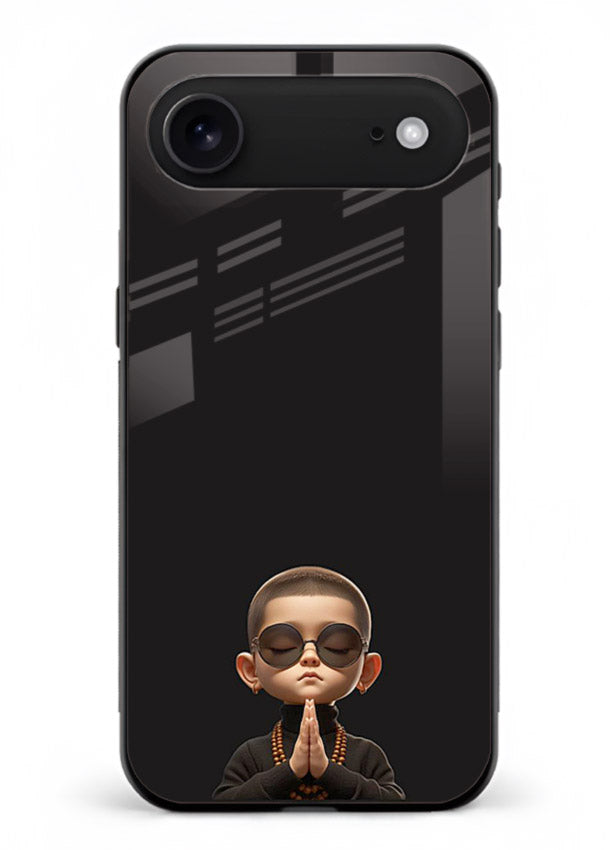 Prayer Hands Boy reflective artwork iphone 18 air glass back cover
