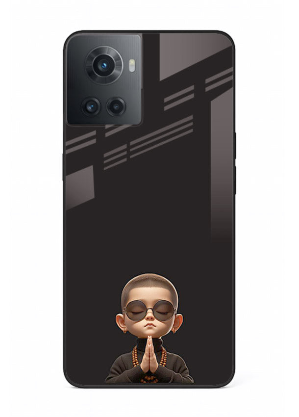 Prayer Hands Boy reflective artwork OnePlus 10R glass back cover