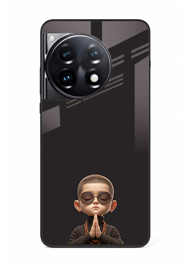 Prayer Hands Boy reflective artwork OnePlus 12R glass back cover
