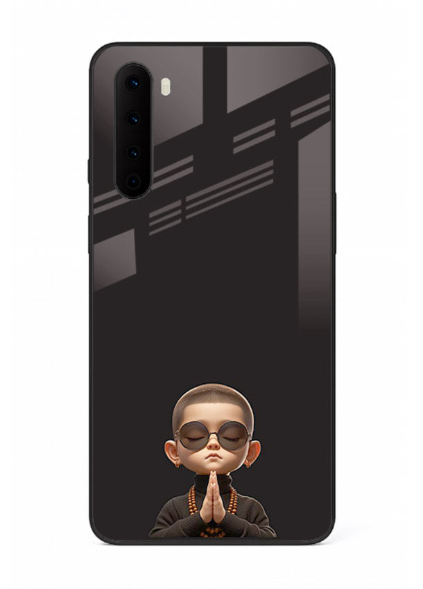 Prayer Hands Boy reflective artwork OnePlus Nord glass back cover