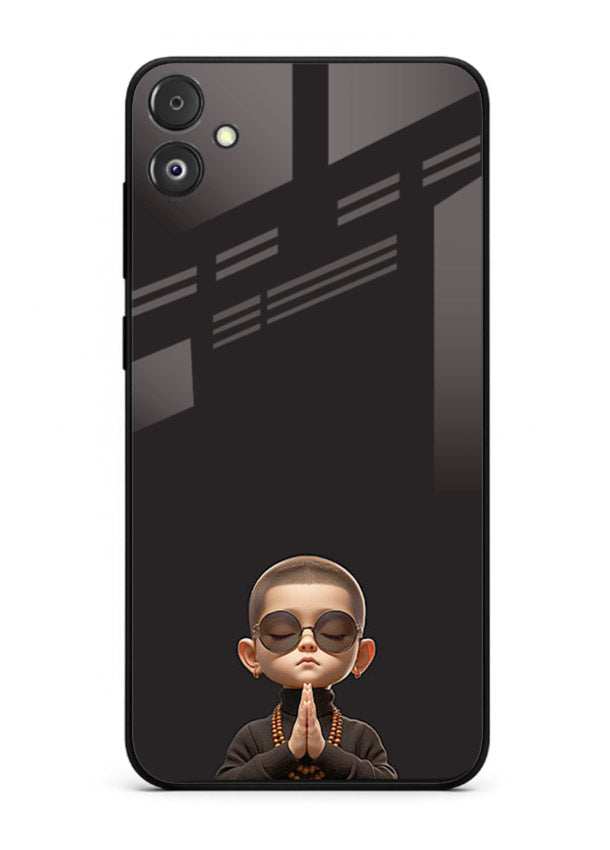 Prayer Hands Boy reflective artwork Samsung F05 5G glass back cover