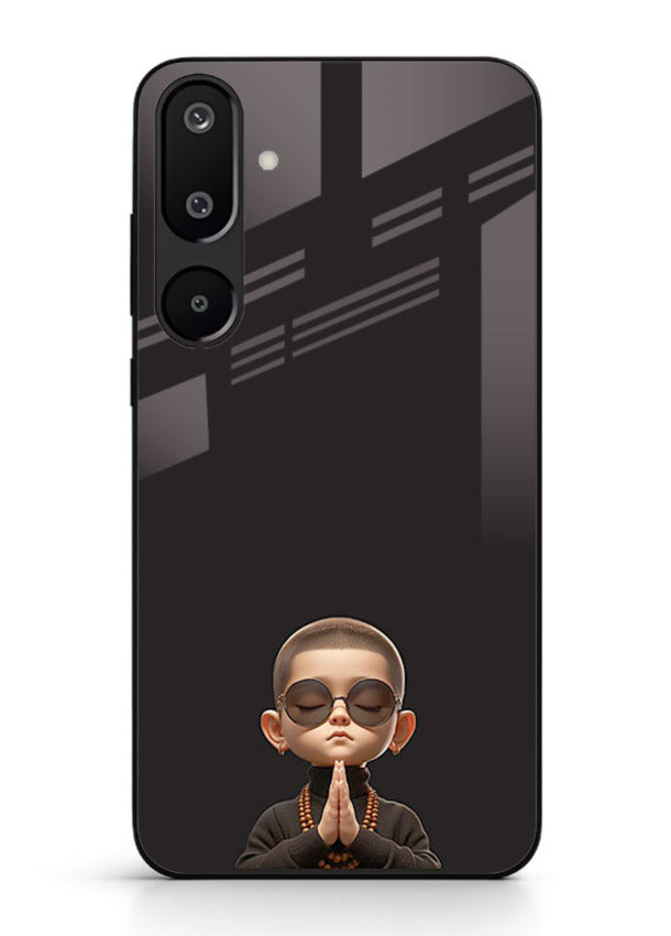 Prayer Hands Boy reflective artwork Samsung F16 5G glass back cover