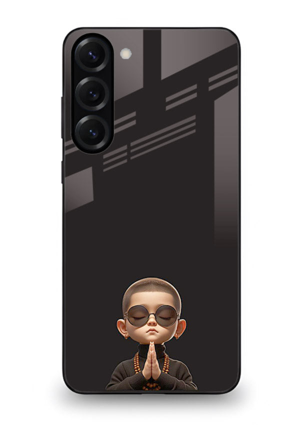 Prayer Hands Boy reflective artwork Samsung S23 Plus glass back cover