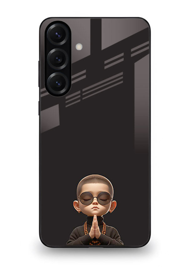 Prayer Hands Boy reflective artwork Samsung M55 5G glass back cover