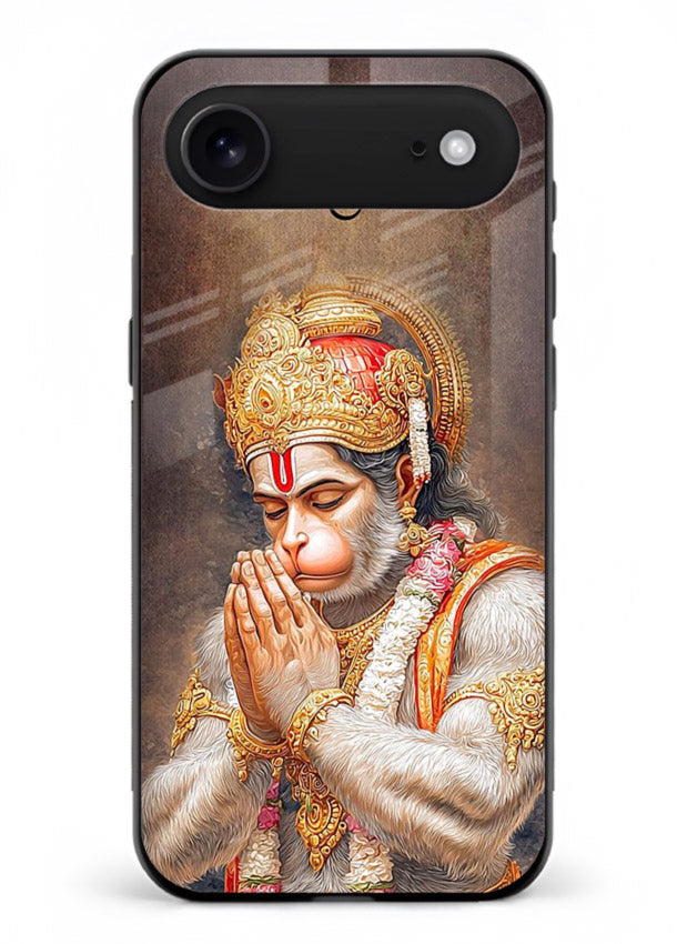Lord Ram praying devotional art iphone 17 air glass bold spiritual case