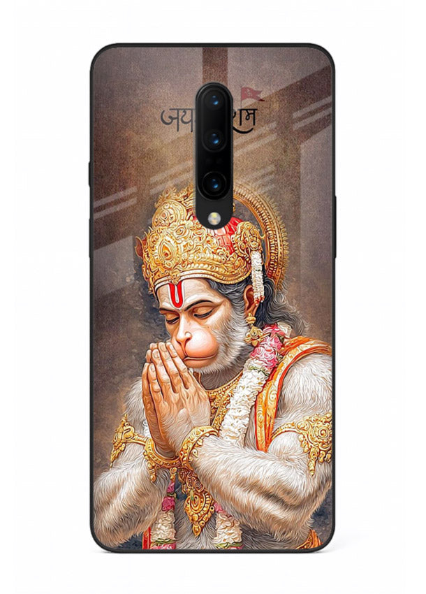 Lord Ram praying devotional art OnePlus 8 glass bold spiritual case