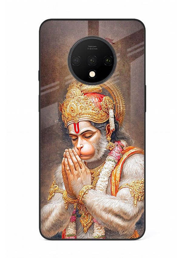 Lord Ram praying devotional art OnePlus 7T glass bold spiritual case