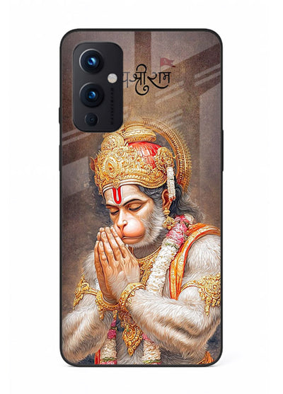 Lord Ram praying devotional art OnePlus 9 Pro glass bold spiritual case