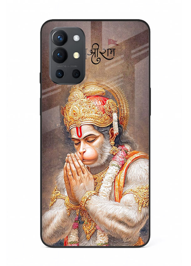 Lord Ram praying devotional art OnePlus 9R glass bold spiritual case