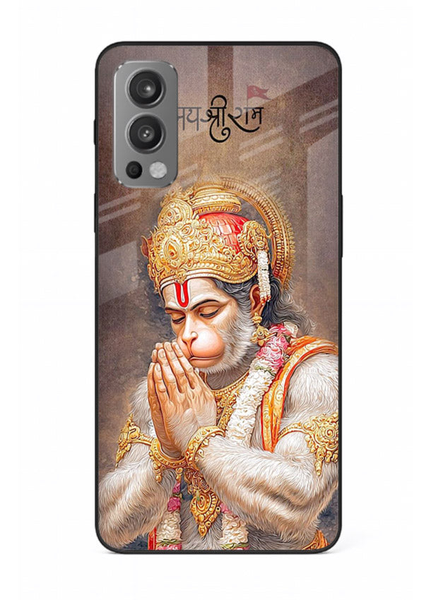 Lord Ram praying devotional art OnePlus Nord 2 glass bold spiritual case