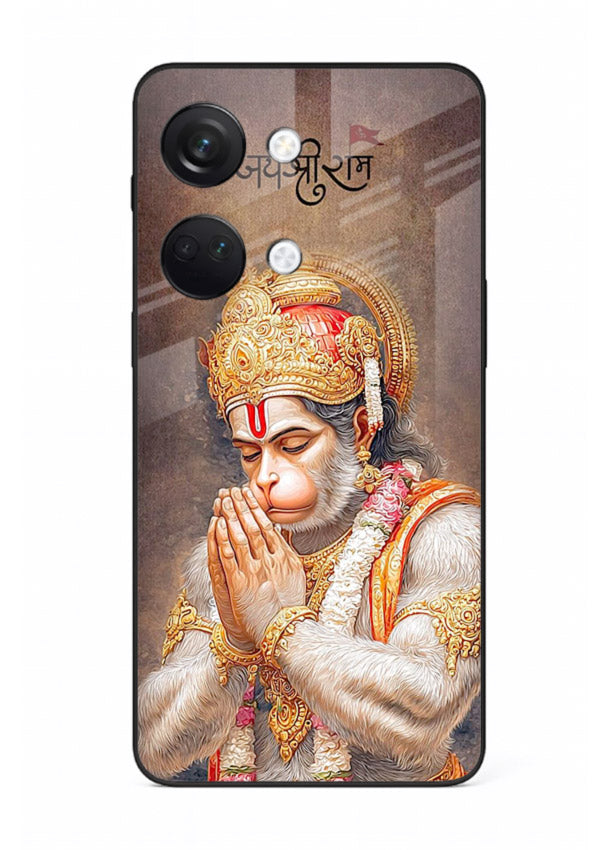Lord Ram praying devotional art OnePlus Nord 3 glass bold spiritual case