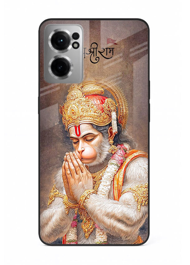 Lord Ram praying devotional art OnePlus Nord CE2 5G glass bold spiritual case