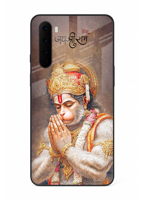 Lord Ram praying devotional art OnePlus Nord glass bold spiritual case