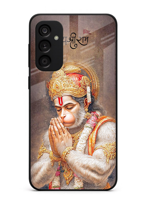 Lord Ram praying devotional art Samsung M14 4G glass bold spiritual case