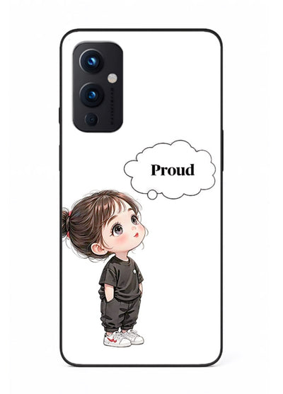 Proud Little Girl cute confident illustration OnePlus 9 Pro glass back cover