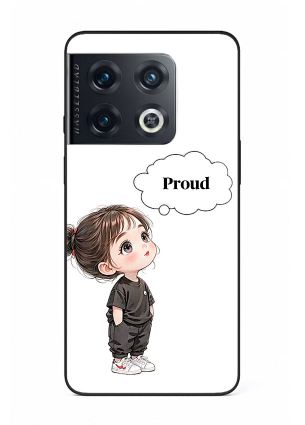 Proud Little Girl cute confident illustration OnePlus 10 Pro glass back cover