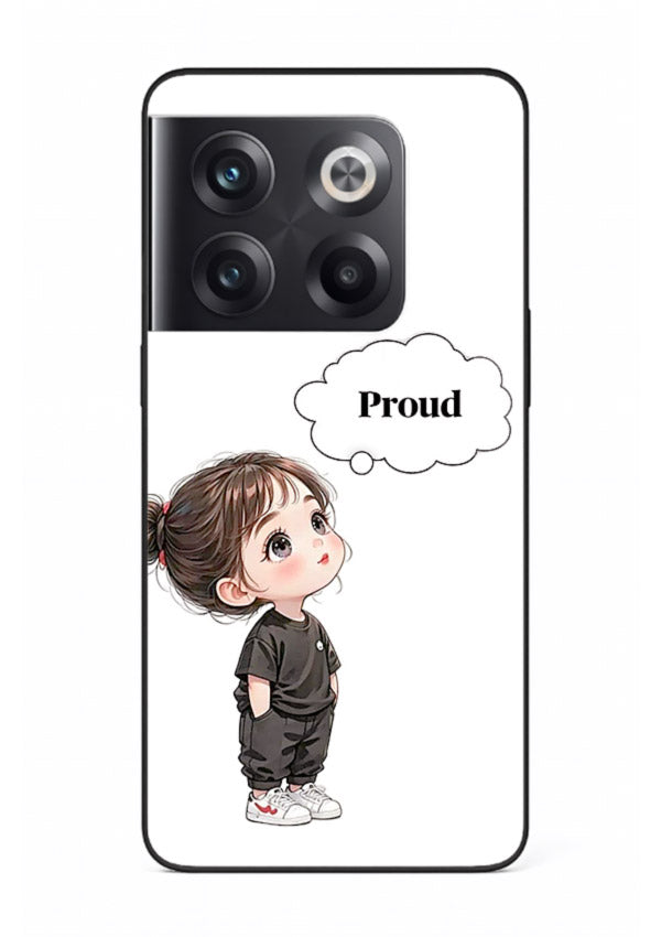 Proud Little Girl cute confident illustration OnePlus 10T glass back cover