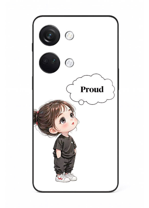Proud Little Girl cute confident illustration OnePlus Nord 3 glass back cover