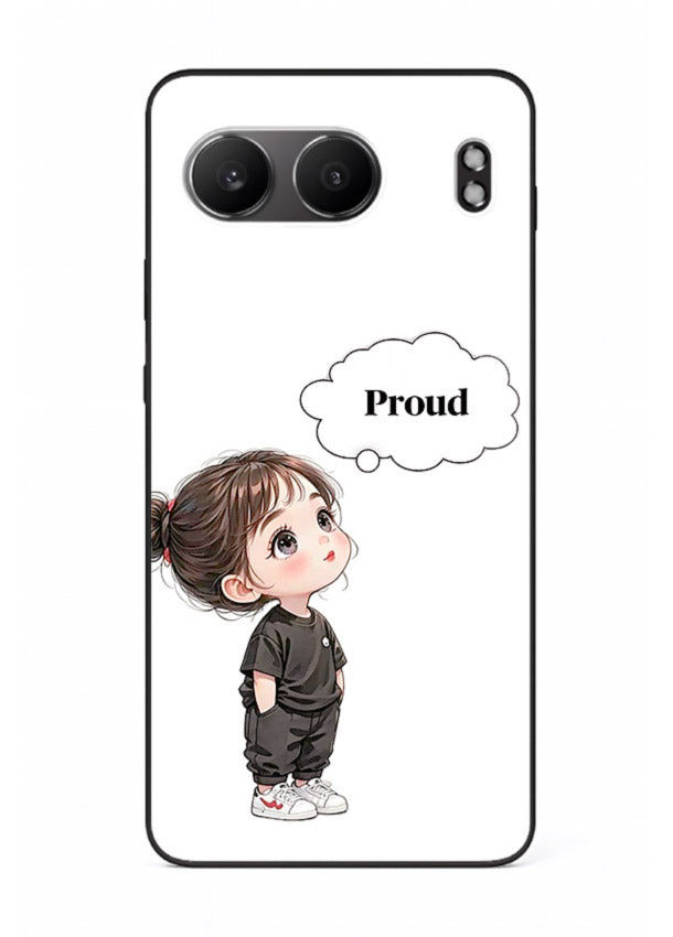 Proud Little Girl cute confident illustration OnePlus Nord 4 glass back cover