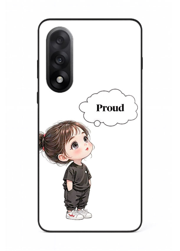 Proud Little Girl cute confident illustration OnePlus Nord 5 glass back cover