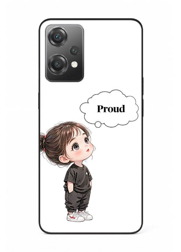Proud Little Girl cute confident illustration OnePlus Nord CE2 Lite 5G glass back cover