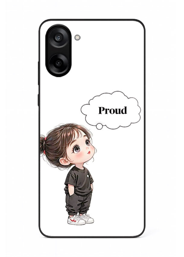 Proud Little Girl cute confident illustration OnePlus Nord CE5 glass back cover