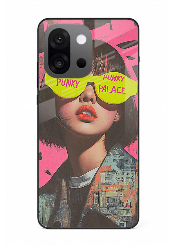 Punk Neon Portrait edgy neon artwork OnePlus 13s glass back cover