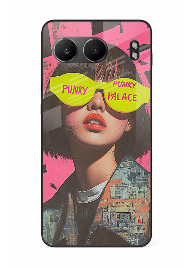 Punk Neon Portrait edgy neon artwork OnePlus Nord 4 glass back cover