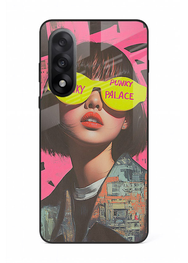 Punk Neon Portrait edgy neon artwork OnePlus Nord 5 glass back cover