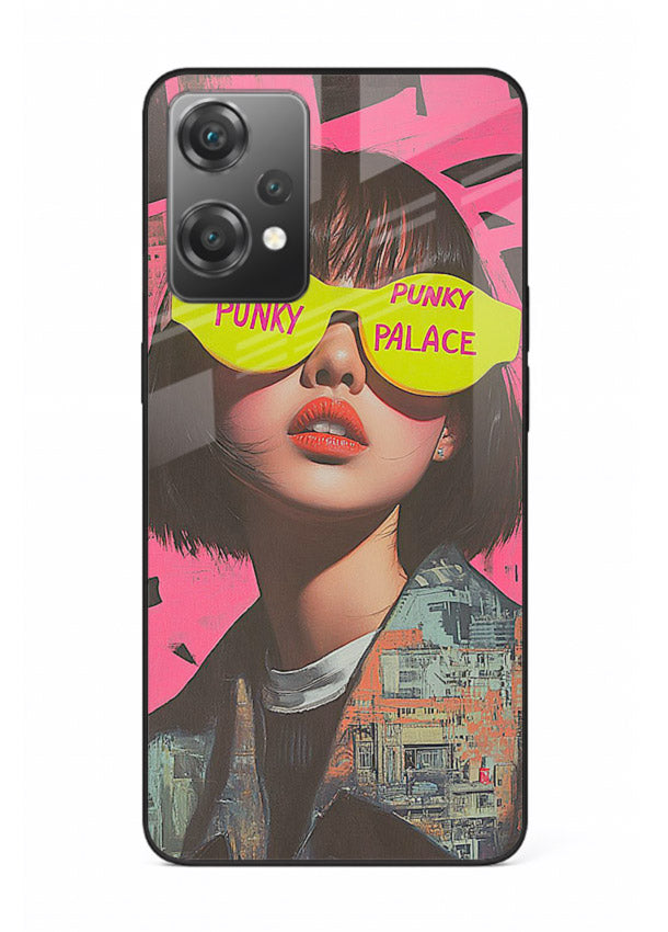 Punk Neon Portrait edgy neon artwork OnePlus Nord CE2 Lite 5G glass back cover