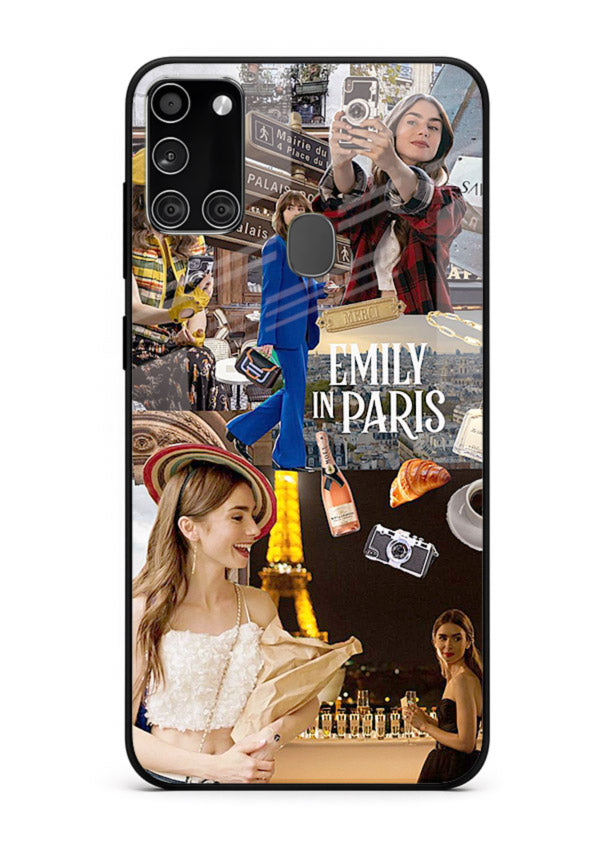Industrial mechanical core artwork on tempered glass Samsung A21s back cover