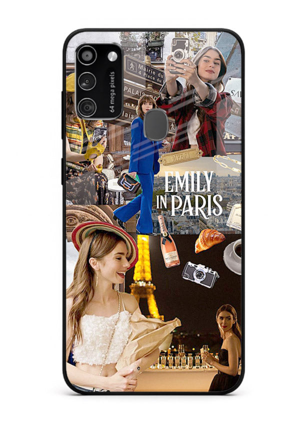 Industrial mechanical core artwork on tempered glass Samsung M21 back cover