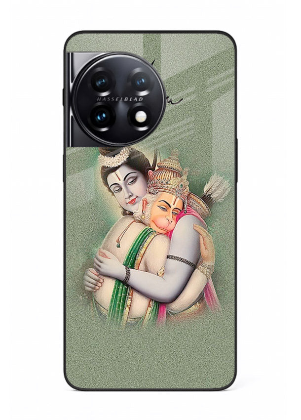 Ram Hanuman embrace artwork OnePlus 11 mobile glass back cover