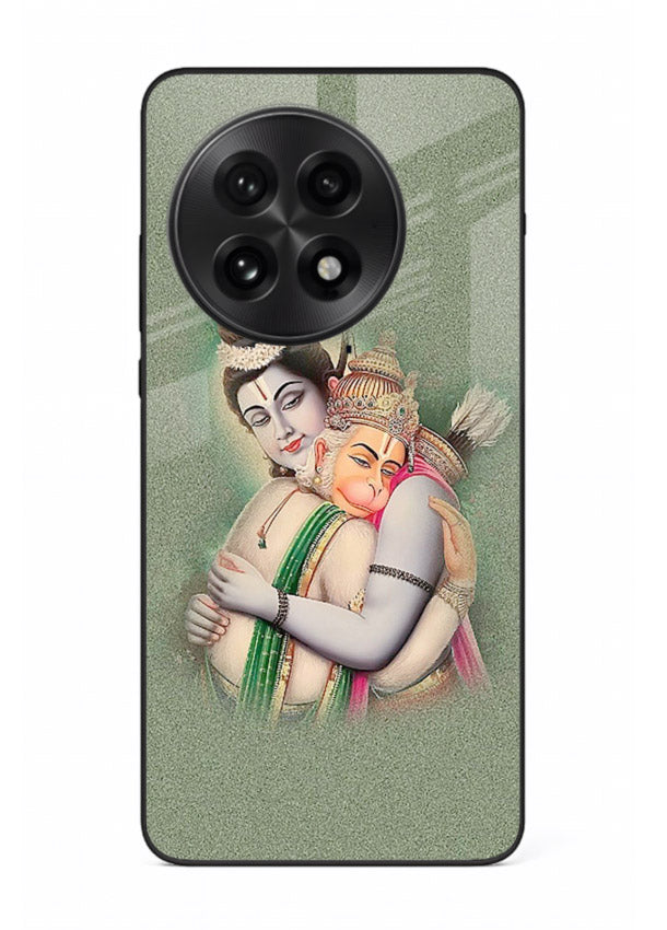 Ram Hanuman embrace artwork OnePlus 13 mobile glass back cover