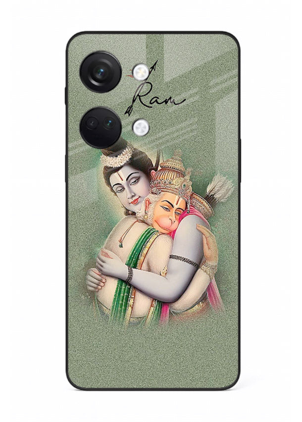 Ram Hanuman embrace artwork OnePlus Nord 3 mobile glass back cover