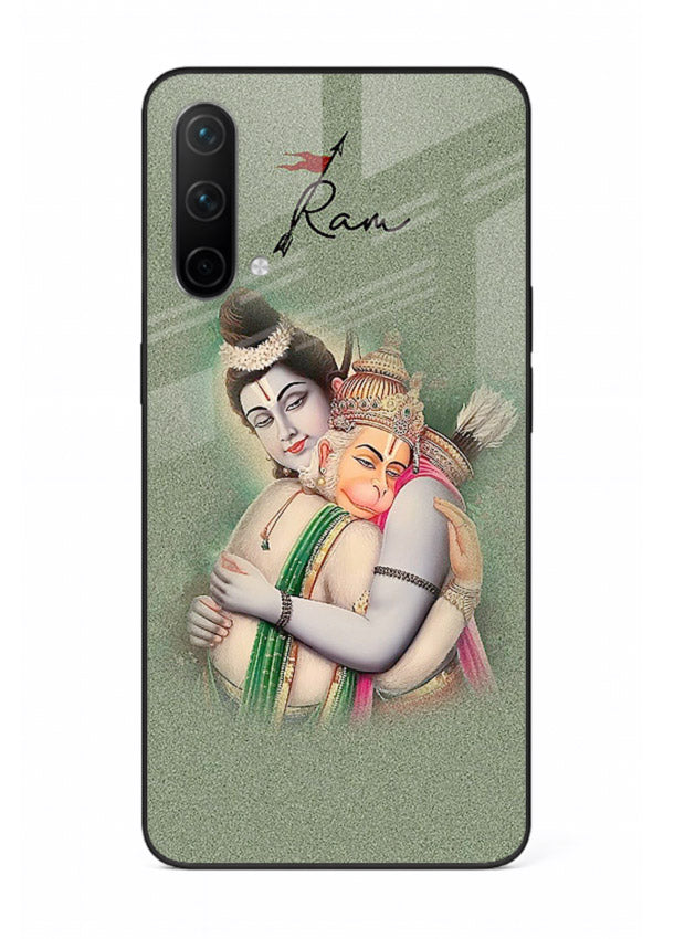 Ram Hanuman embrace artwork OnePlus Nord CE 5G mobile glass back cover