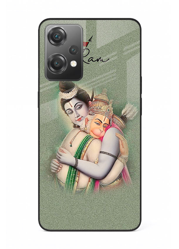 Ram Hanuman embrace artwork OnePlus Nord CE2 Lite 5G mobile glass back cover