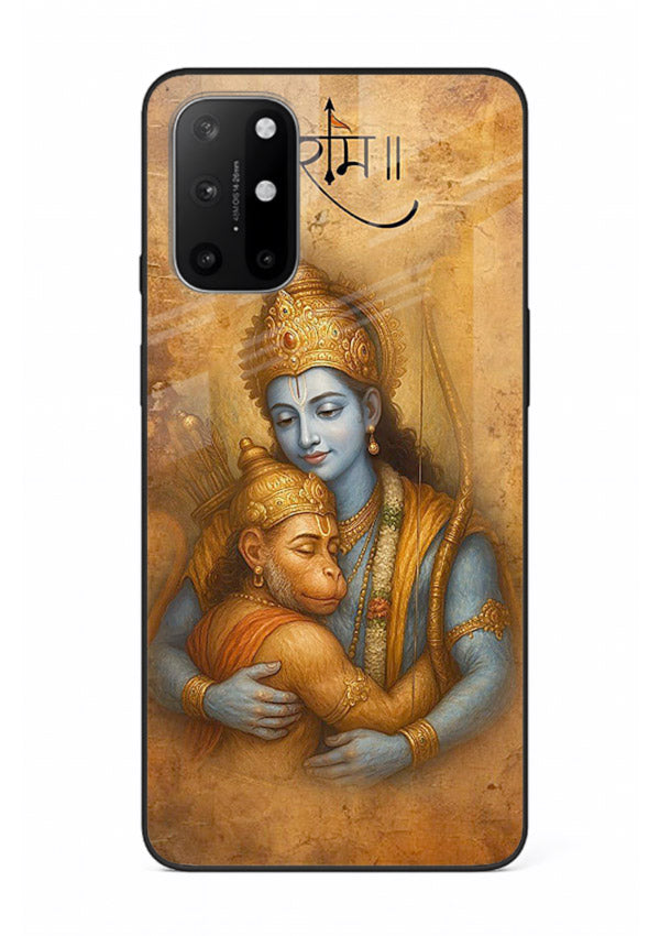 Ram holding baby Hanuman artwork OnePlus 8T glass back cover