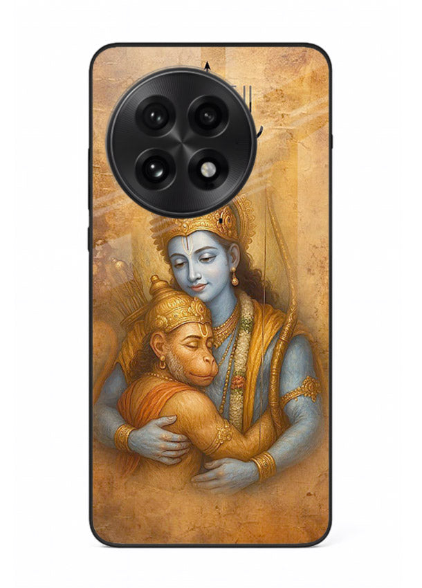 Ram holding baby Hanuman artwork OnePlus 13 glass back cover
