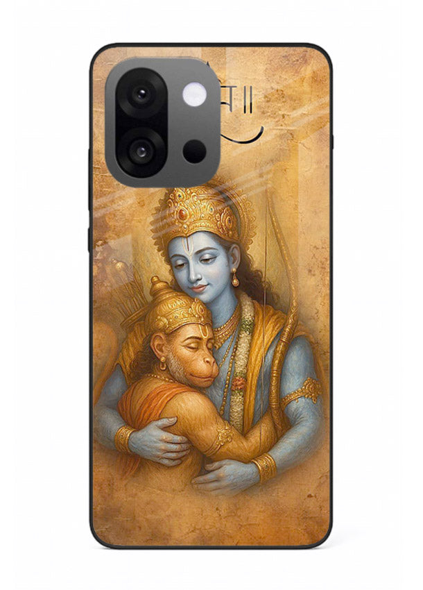 Ram holding baby Hanuman artwork OnePlus 13s glass back cover