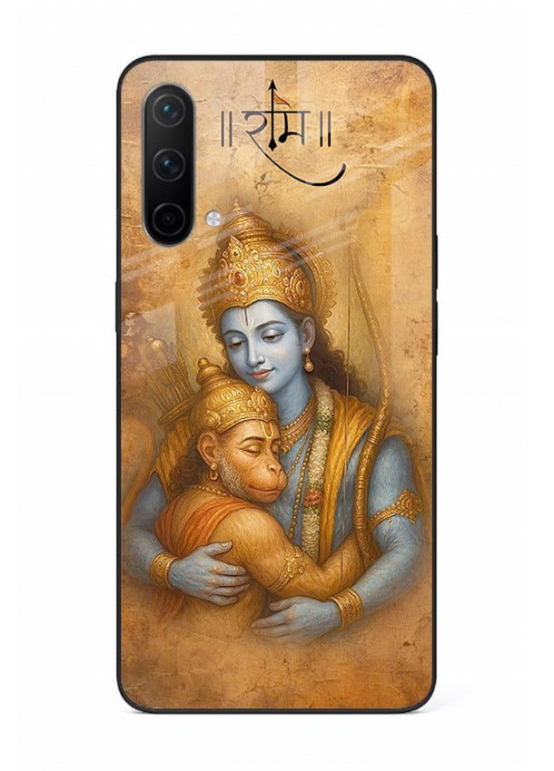 Ram holding baby Hanuman artwork OnePlus Nord CE 5G glass back cover
