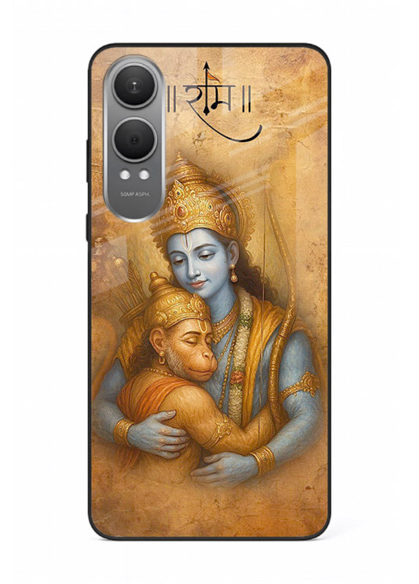 Ram holding baby Hanuman artwork OnePlus Nord CE4 Lite glass back cover