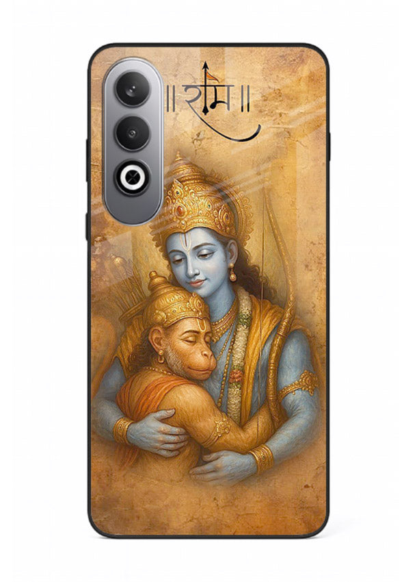 Ram holding baby Hanuman artwork OnePlus Nord CE4 glass back cover