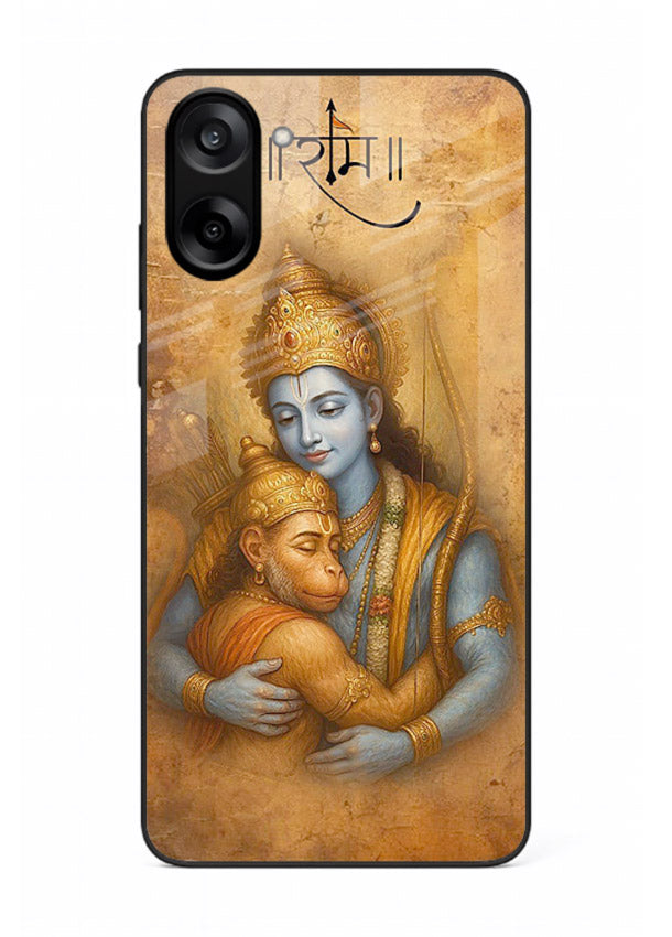 Ram holding baby Hanuman artwork OnePlus Nord CE5 glass back cover